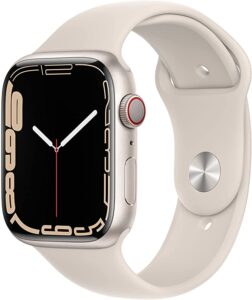 Latest apple watch with plain white strap
