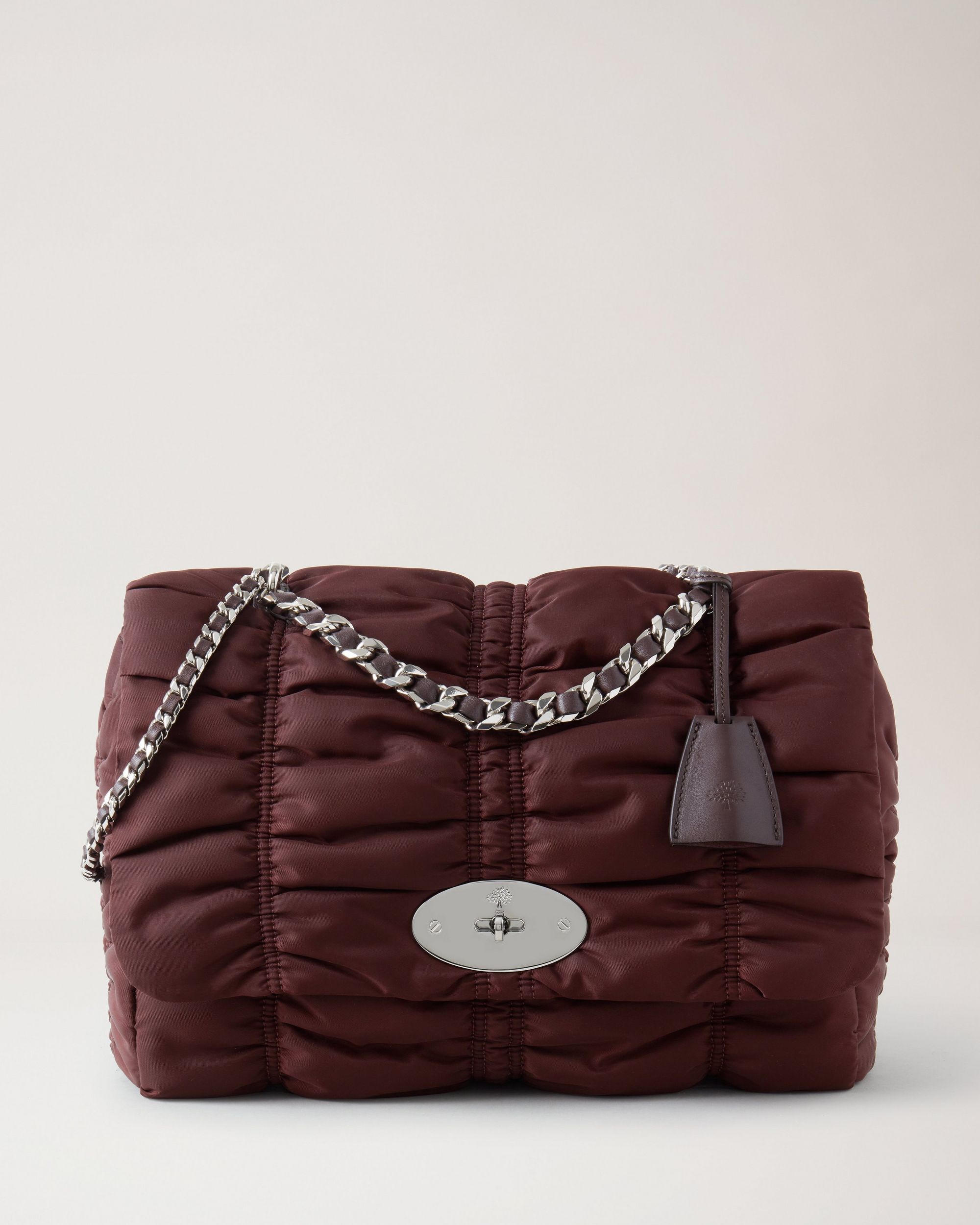 Maroon cushiony bag from Mulberry
