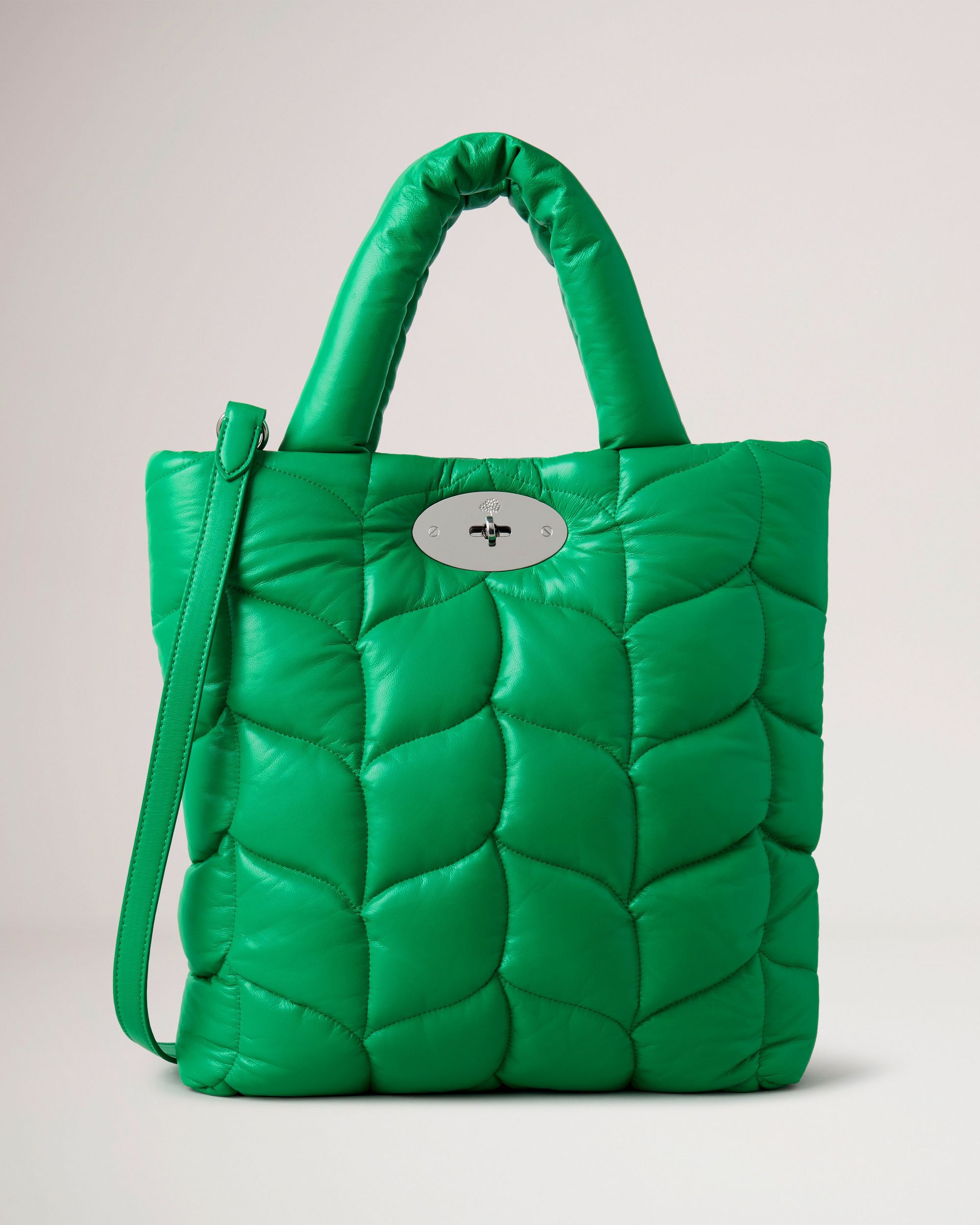 Green luxury tote bag