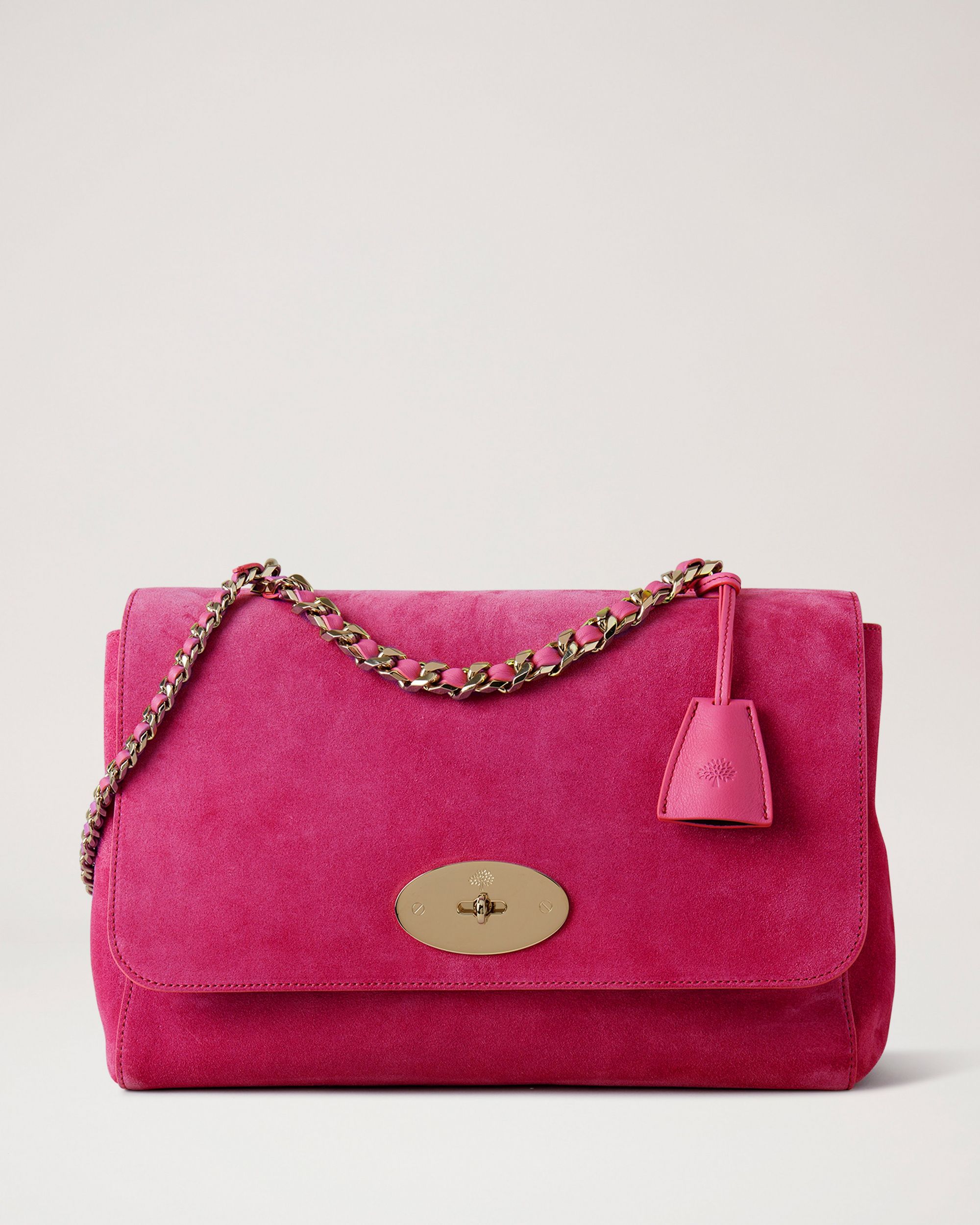 Pink velvet luxury handbag
