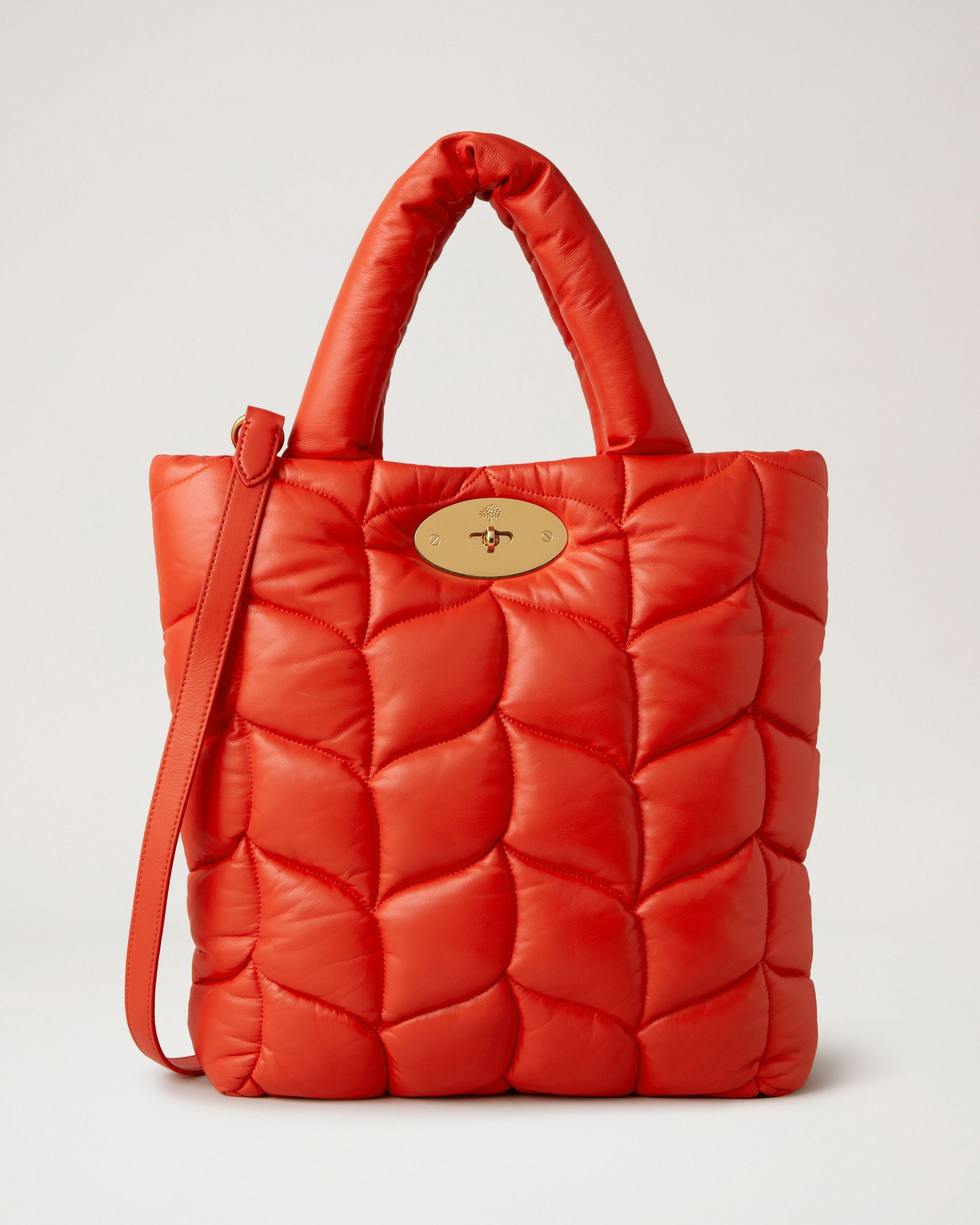 Red luxury tote bag