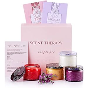 Pink gift box with candles