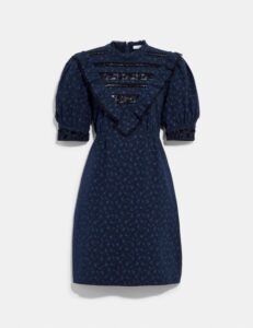 Navy dress perfect for Valentine’s Day