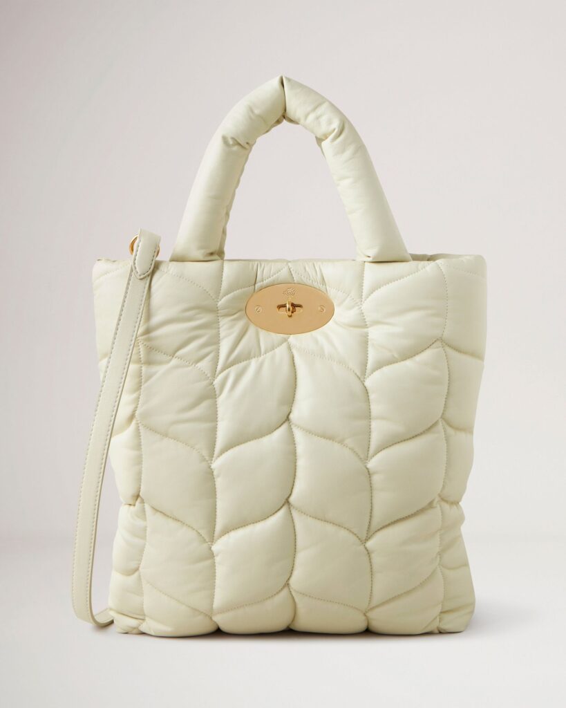 White luxury tote bag