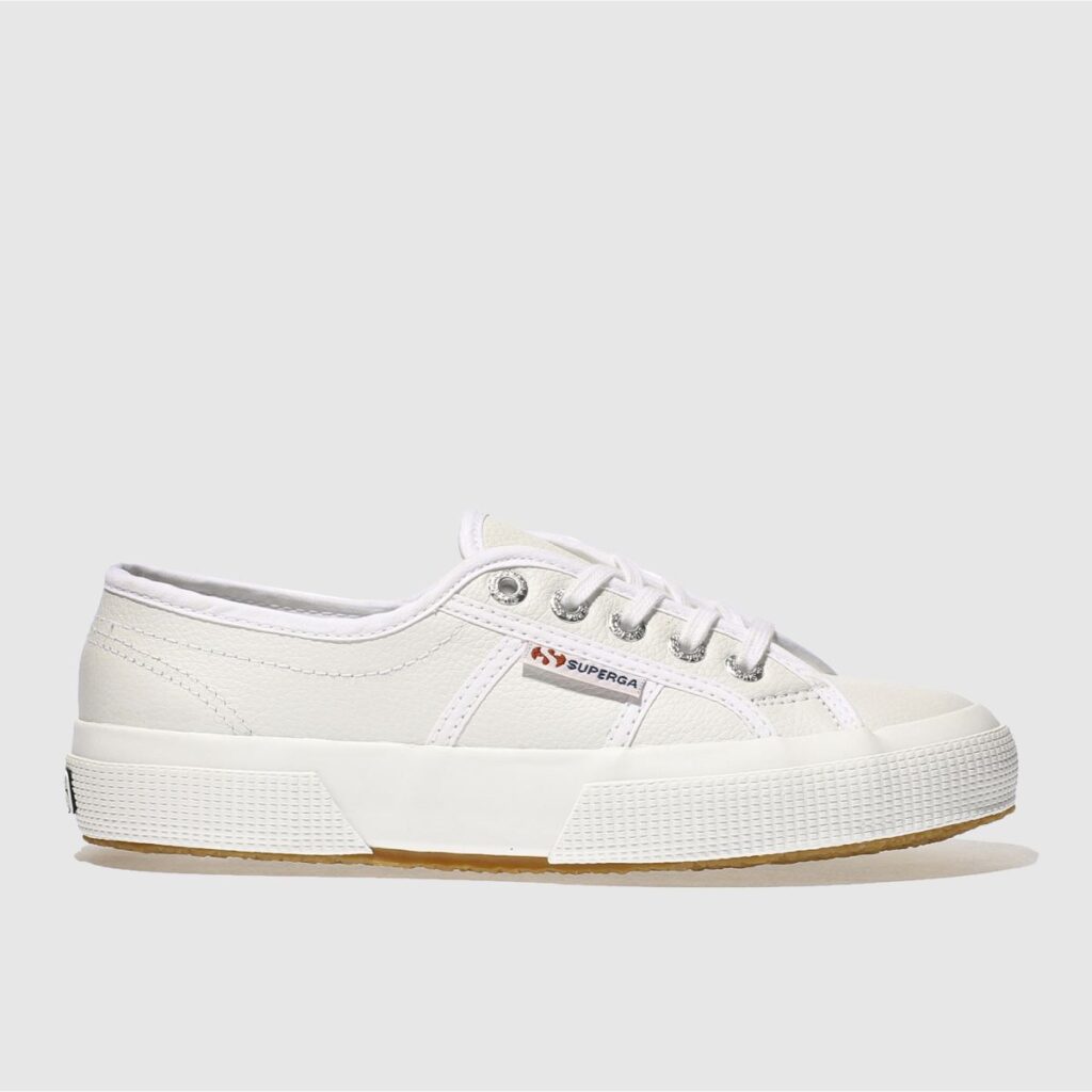 White stylish women’s trainers