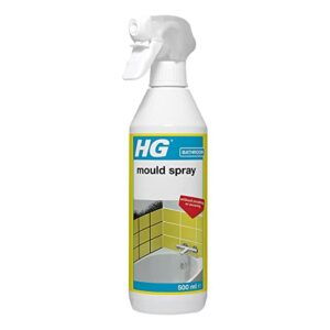 White mould spray bottle with green label