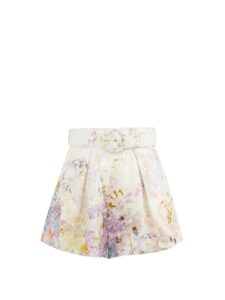 White skirts with floral pattern