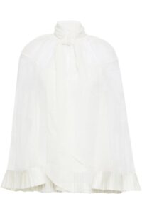 Satin white blouse shirt