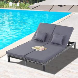 Large grey double sized lounger