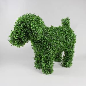 Green dog shaped hedge