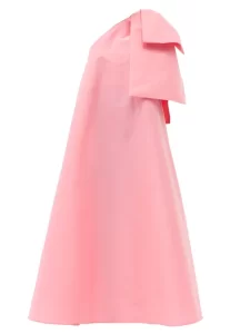Pink one shoulder aesthetic summer gown