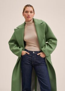 Oversized aesthetic green coat