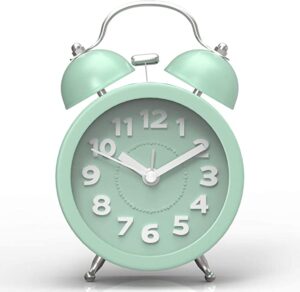 Pastel green alarm clock