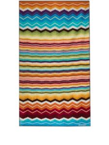 Zig zag patterned colourful beach towel for summer