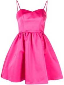 Hot pink flared mini dress