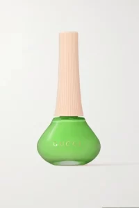 Neon green summer nail polish jar with long lid