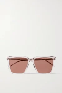 Square framed gold women’s sunglasses
