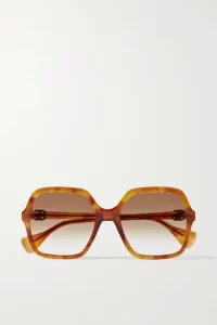 Caramel coloured sunglasses with skinny frames for women