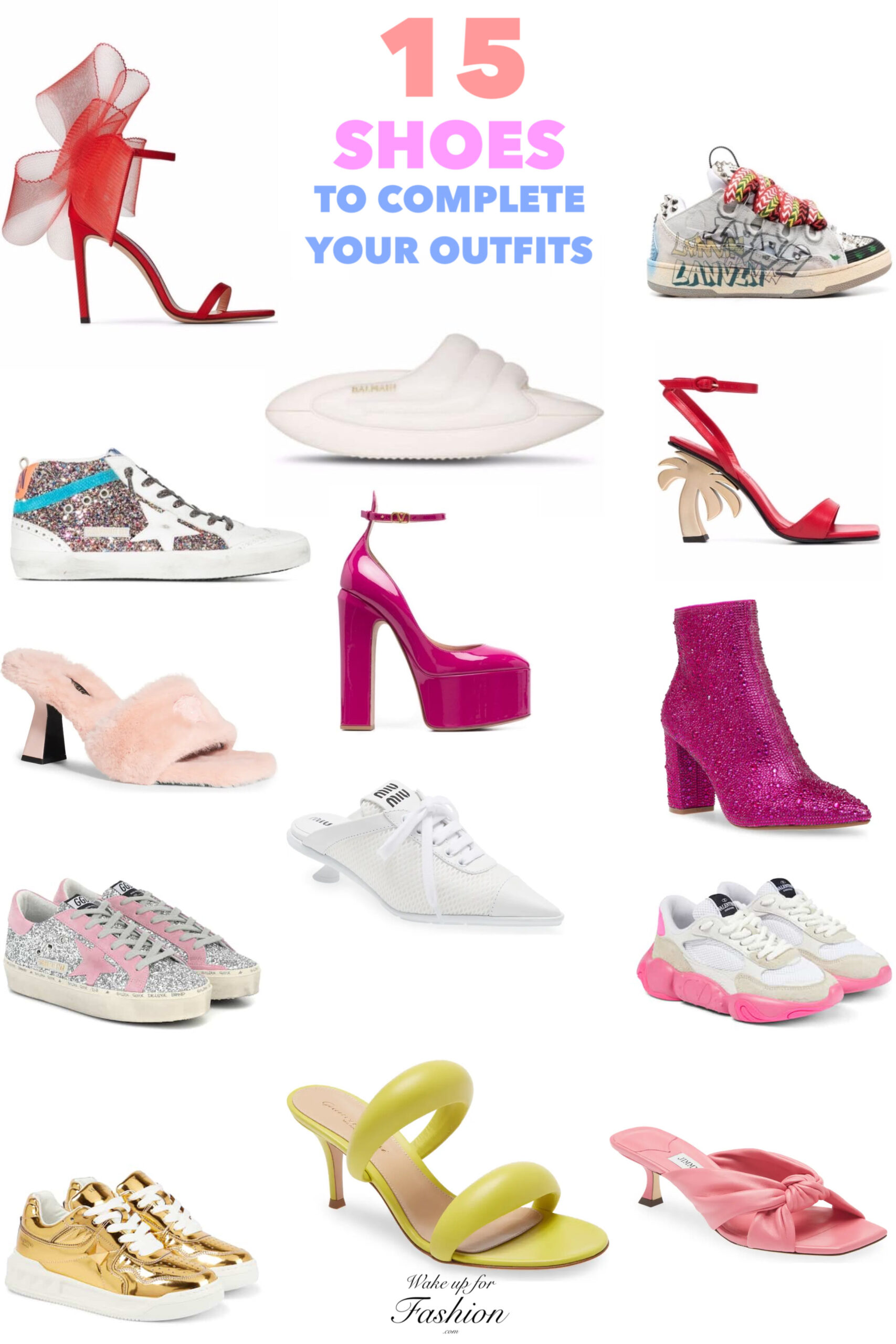 Colourful women’s trainers and heels