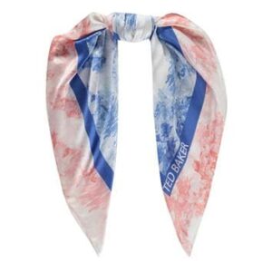 Pink and blue tie dye scarf