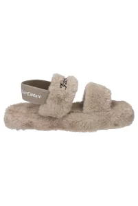 Fluffy beige sandals for women which fit the Y2K aesthetic