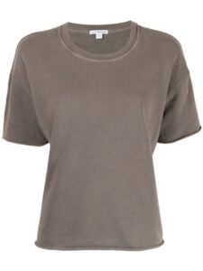 Women’s french chic neutral brown plain top