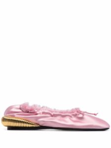 Pink ballet flats for chic French inspired outfits