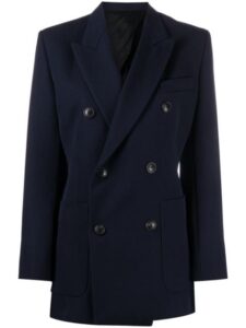 Parisian-style navy coat