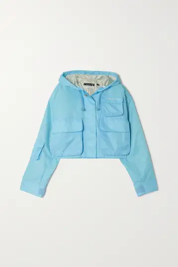 Women’s light blue aesthetic designer hooded jacket