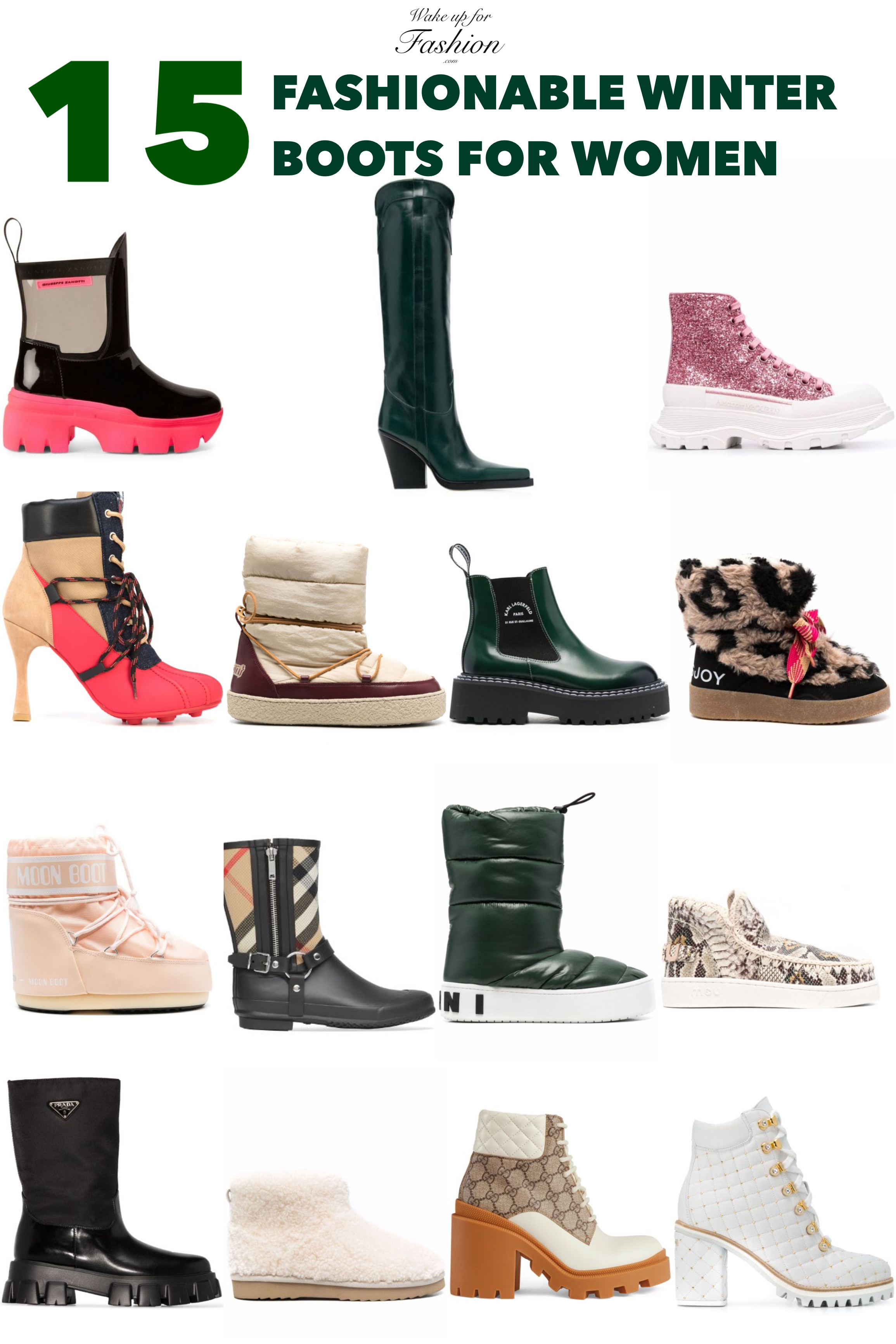 Collection of stylish women’s winter boots