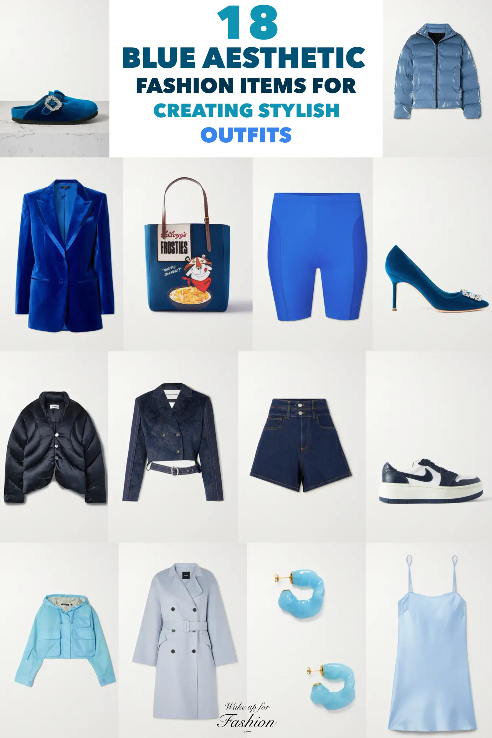 18 Items To Create Aesthetic Blue Outfits - Wake Up For Fashion