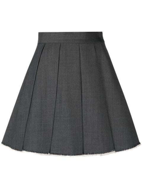 Women’s grey pleated a-line skirt