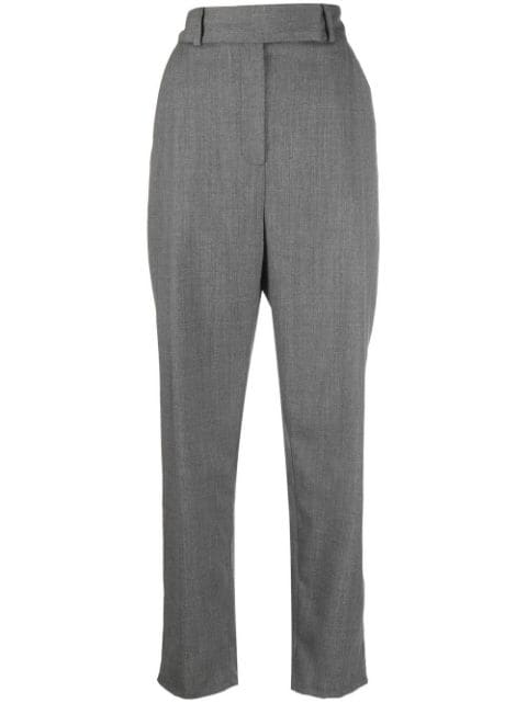 Women’s smart grey high-waisted trousers