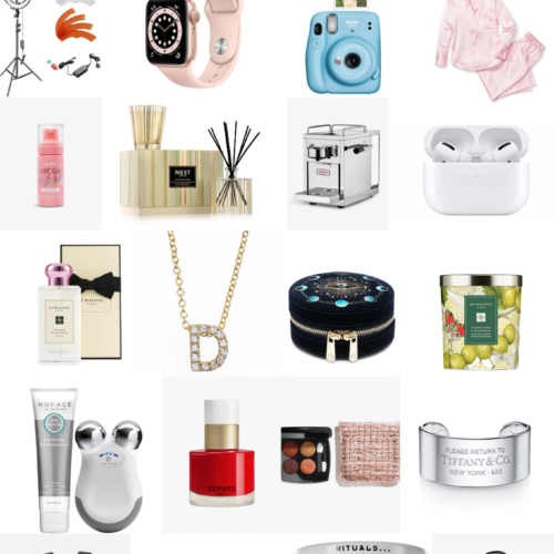 Collage of christmas gift ideas for women
