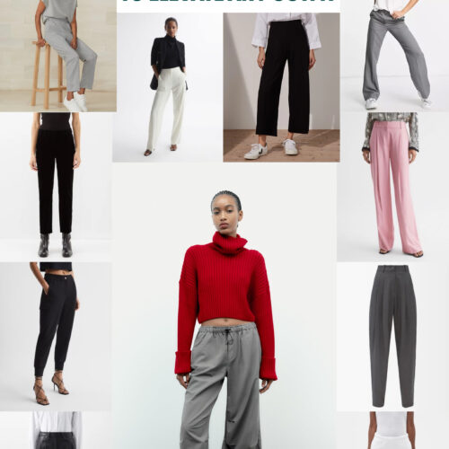 Collage of the best trousers for women.