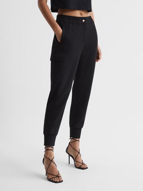 Smart black joggers which are one of the best women’s trousers