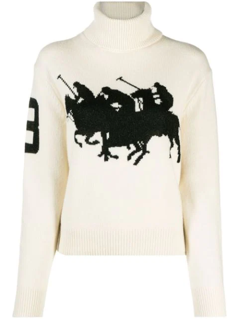 White roll neck jumper from Ralph Lauren.