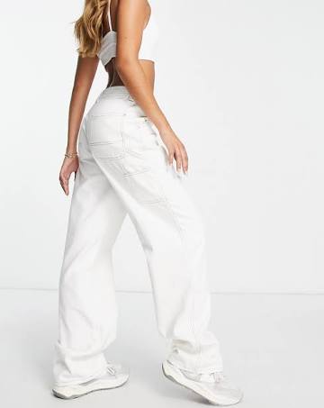 Women’s white cargo trousers