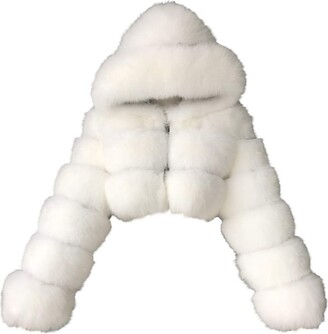 White fluffy overcoat