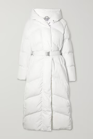 Women’s white quilted parka