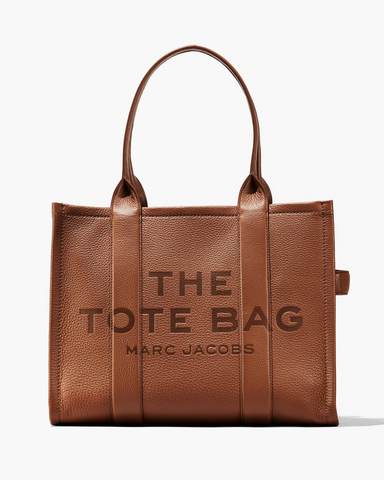 Brown leather tote bag from Marc Jacobs.