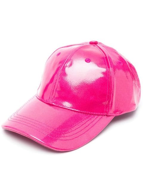 Women’s hot pink shiny cap