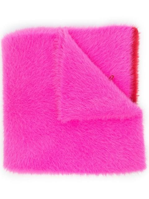 Designer fluffy hot pink scarf