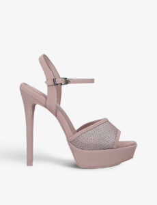 Pale pink heels for prom with open toe