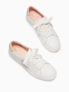 White and pink sneakers from Kate Spade.