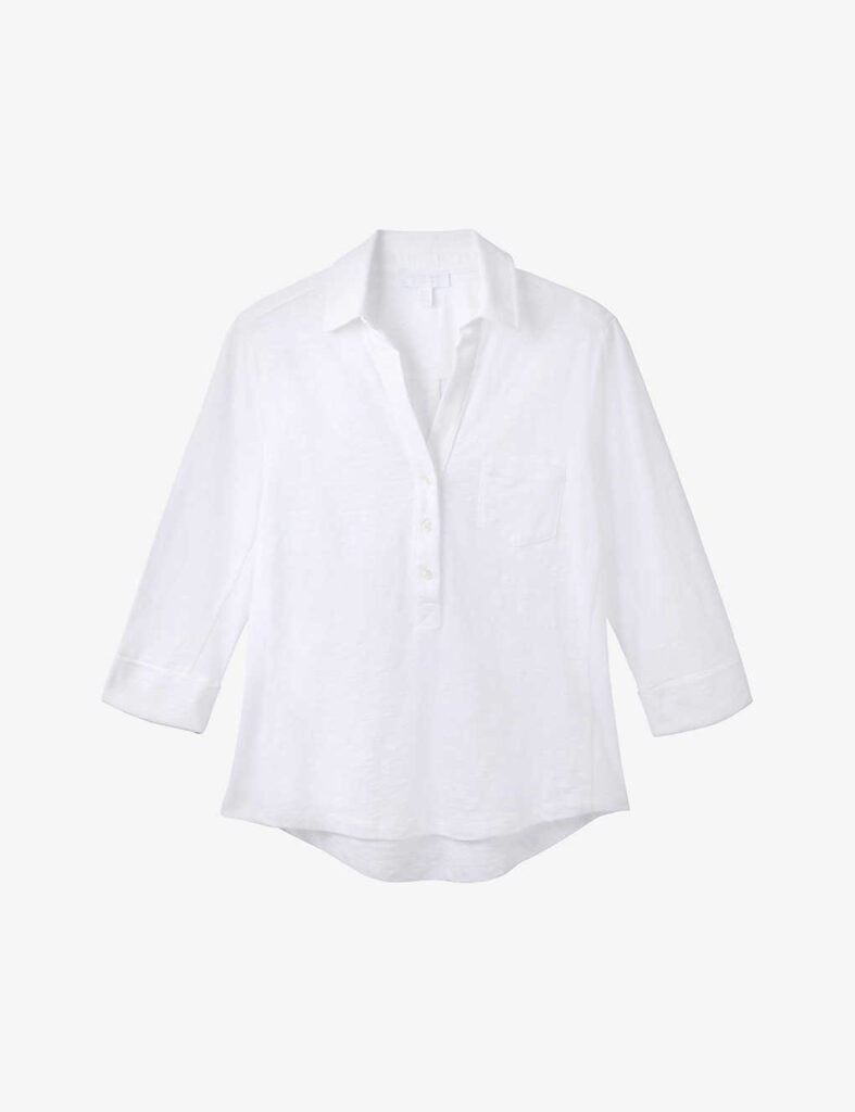 White summer shirt from The White Company.