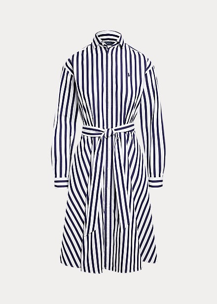 Navy and white striped summer dress from Ralph Lauren.