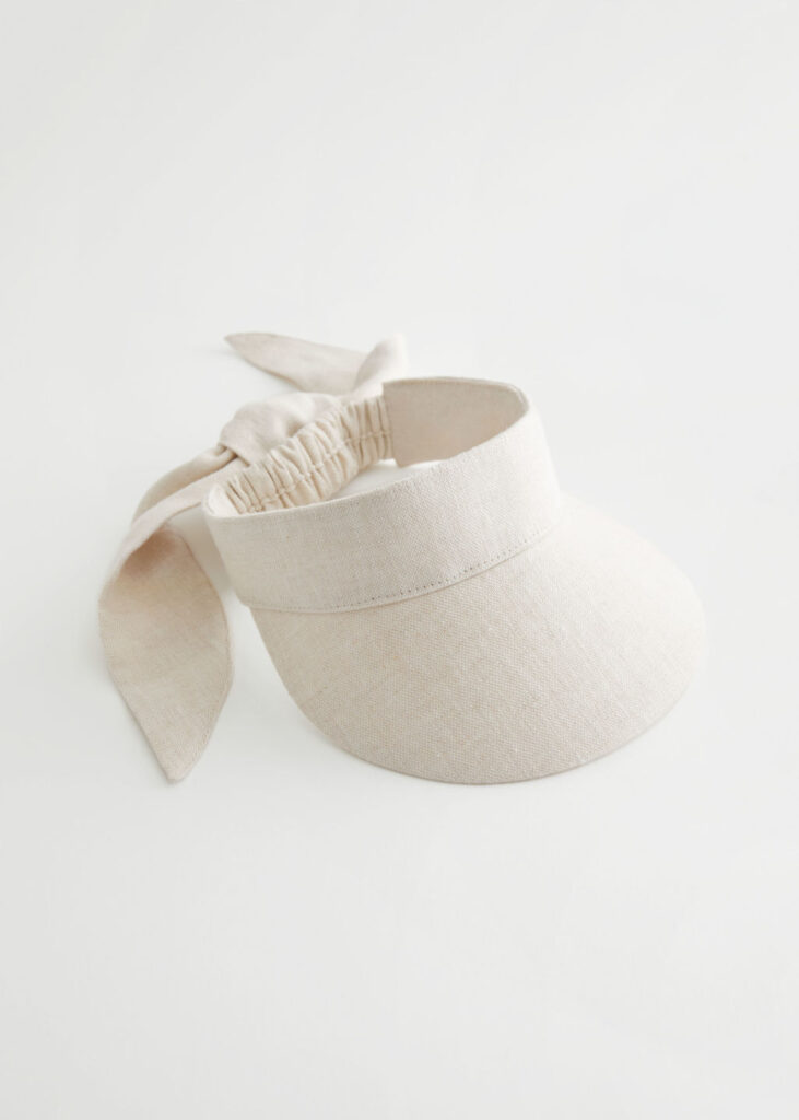 Linen visor from & Other Stories.