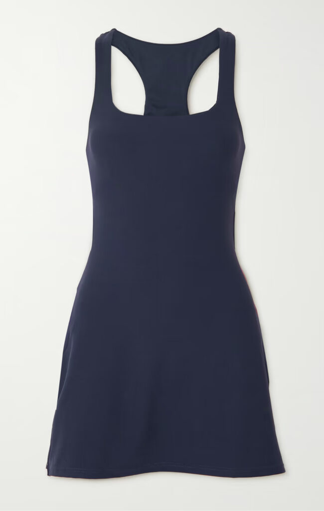 Stretchy navy tennis dress by The Upside.