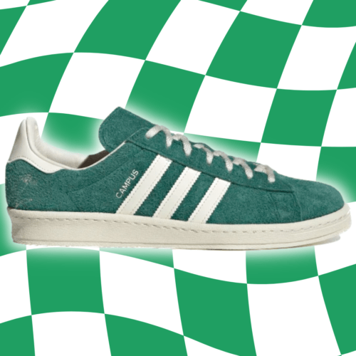 Adidas campus 80s in green and white.